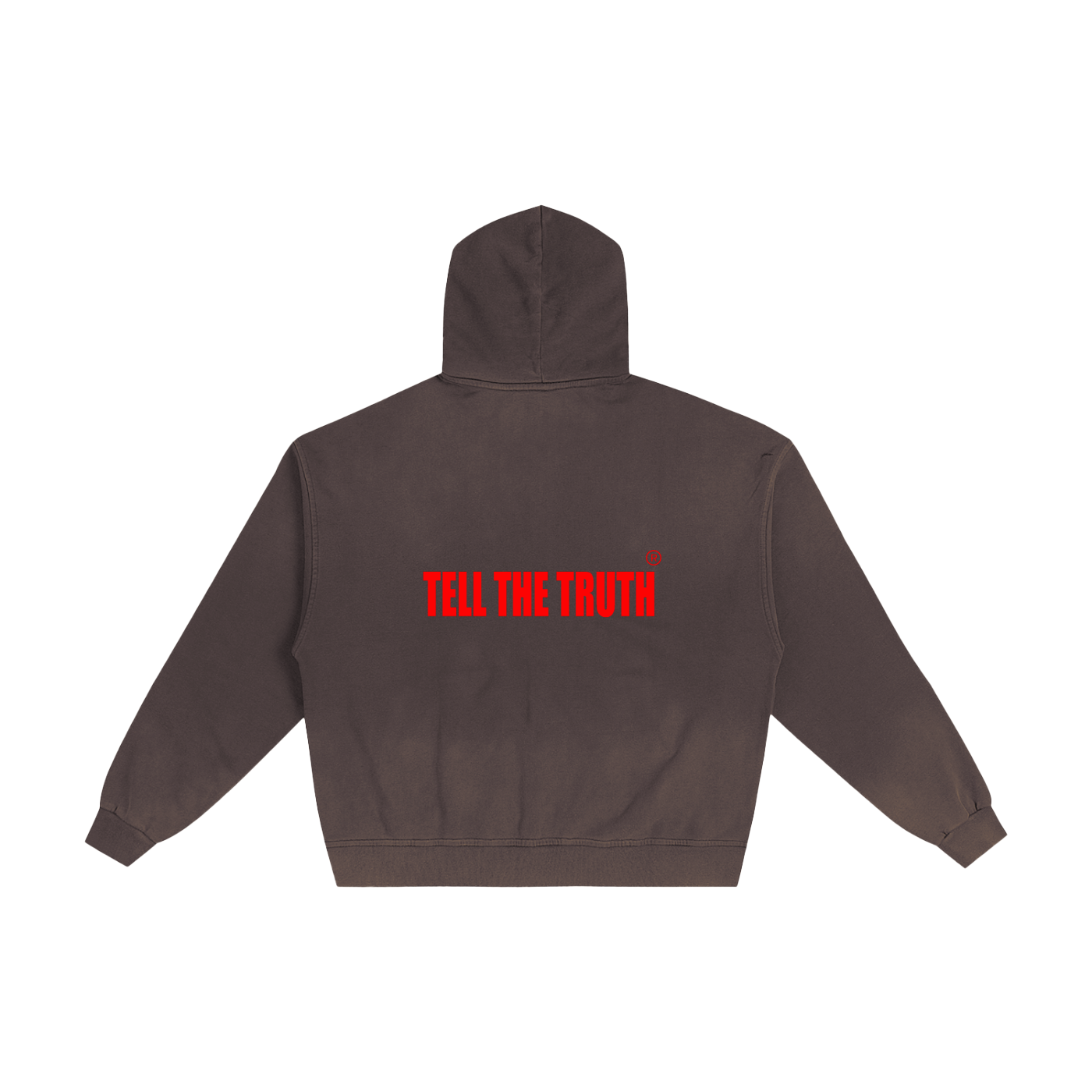 TELL THE TRUTH Hand-Frayed Sunfade Zip Hoodie