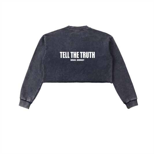 Berlin Snow Washed Cropped Sweatshirt
