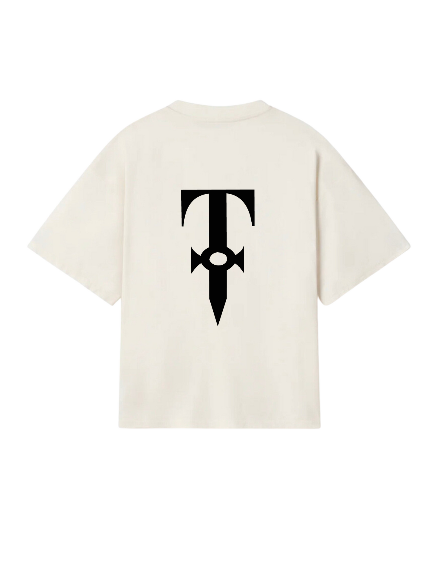 Cream Dagger Logo T-shirt