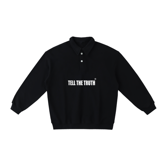Tell The Truth Heavyweight Polo-Collar Sweatshirt