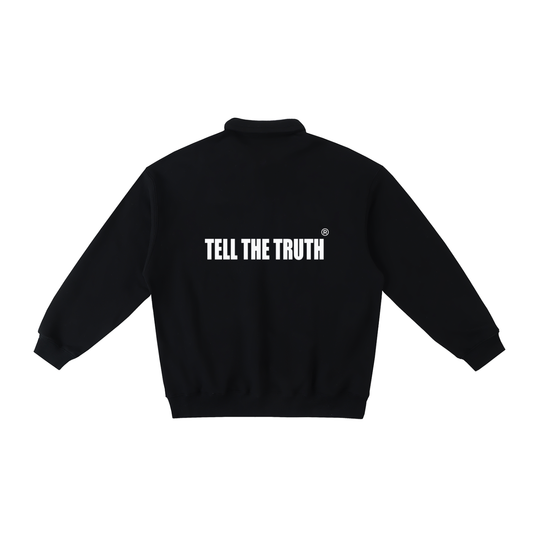 Tell The Truth Heavyweight Polo-Collar Sweatshirt