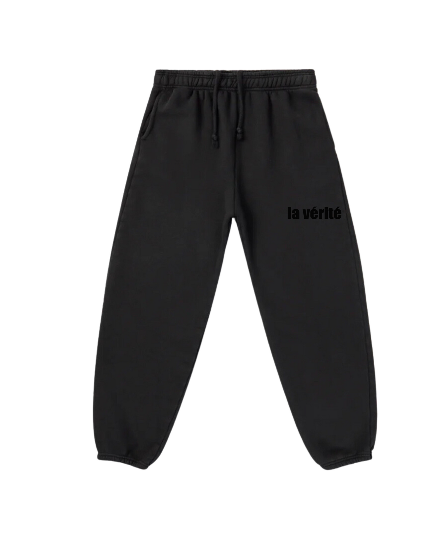 French Double Black Sweatpants