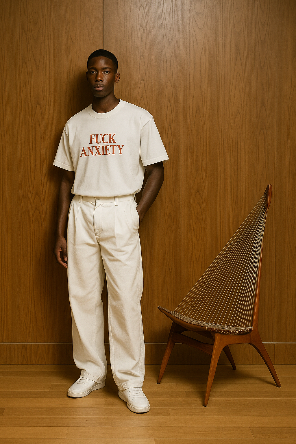 FUCK ANXIETY Raw Edge T-shirt