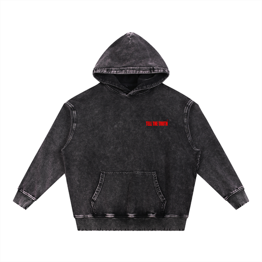 Tell The Truth Hand-Frayed Heavyweight Hoodie