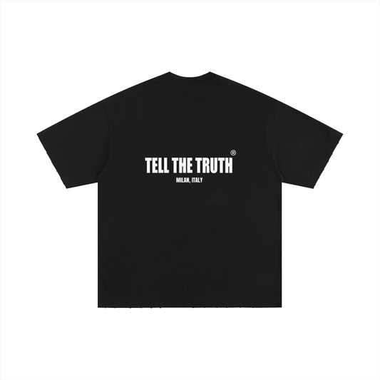 TELL THE TRUTH Hand-frayed T-Shirt