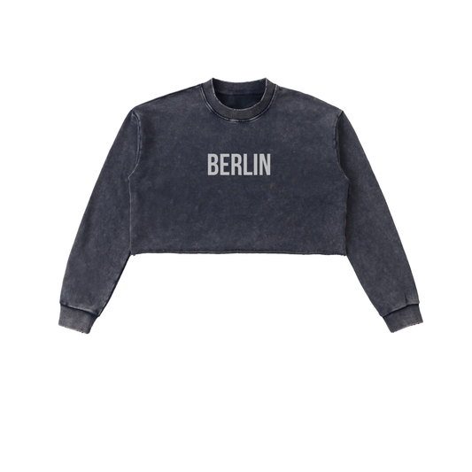 Berlin Snow Washed Cropped Sweatshirt