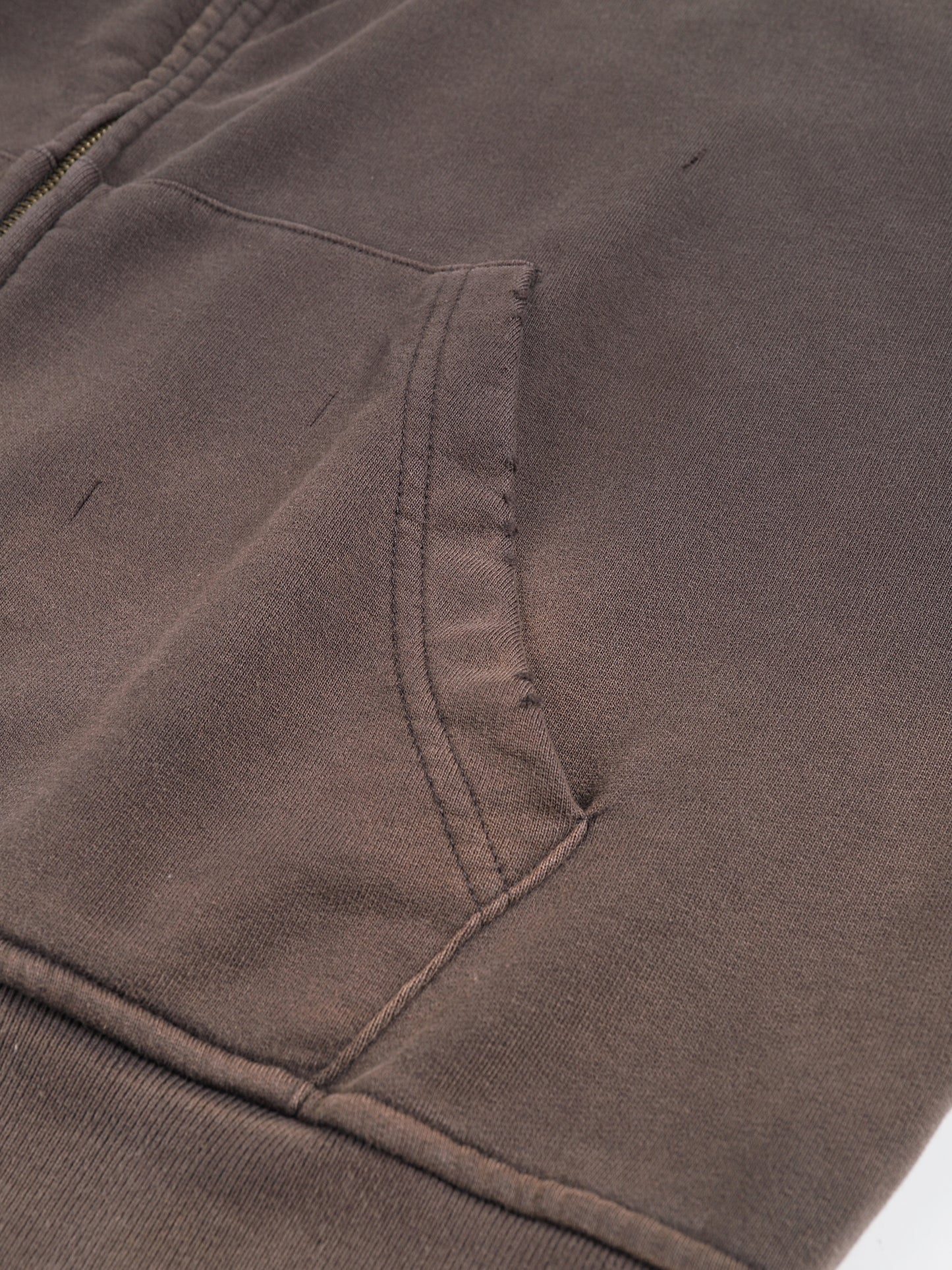 TELL THE TRUTH Hand-Frayed Sunfade Zip Hoodie