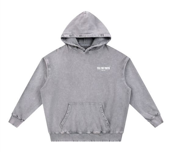 Tell The Truth Hand-Frayed Heavyweight  Hoodie