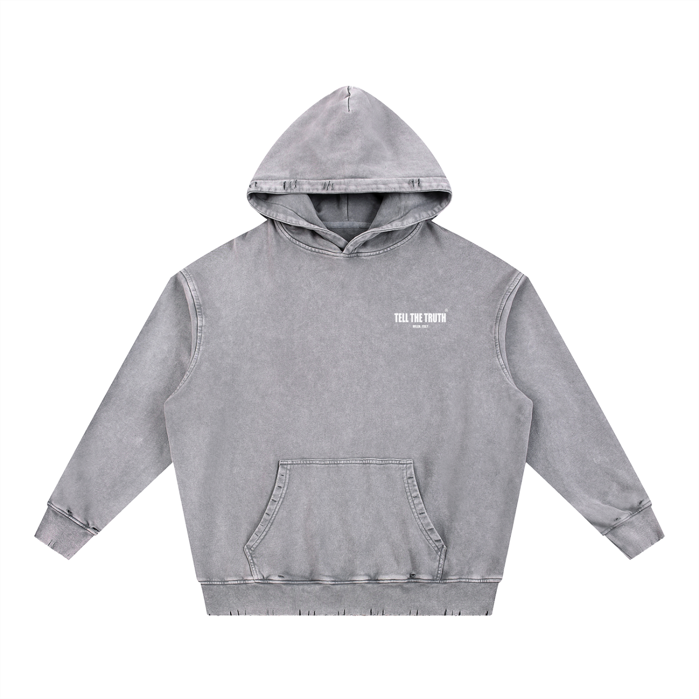 Tell The Truth Hand-Frayed Heavyweight  Hoodie