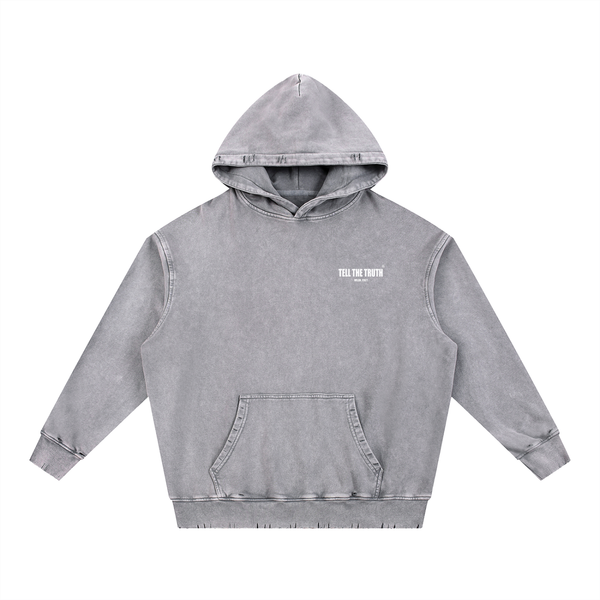 Tell The Truth Hand-Frayed Heavyweight  Hoodie