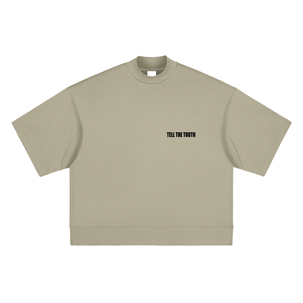 Tell The Truth Heavyweight Oversized Mock Neck T-Shirt