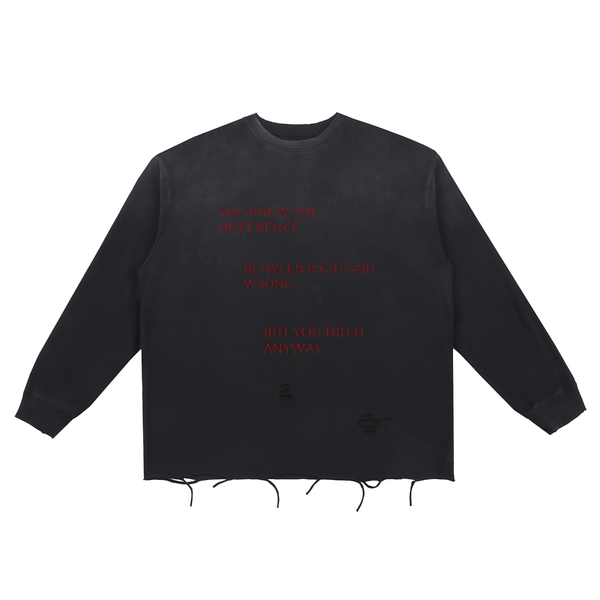 You Knew Raw Edge Cotton T-Shirt