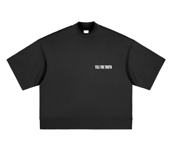 Tell The Truth Heavyweight Oversized Mock Neck T-Shirt