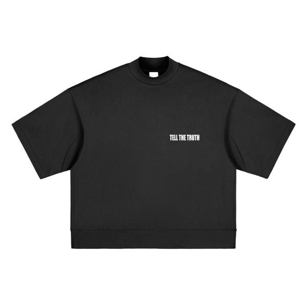 Tell The Truth Heavyweight Oversized Mock Neck T-Shirt