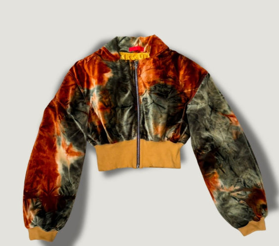 Tell The Truth Velvet Tie-Dye Jacket