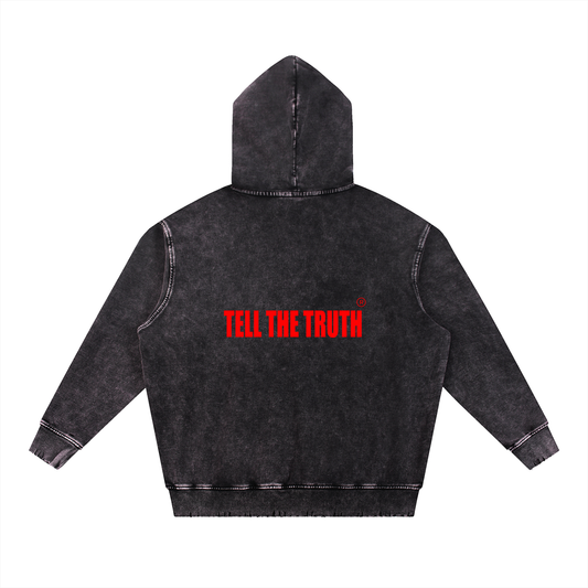 Tell The Truth Hand-Frayed Heavyweight  Hoodie