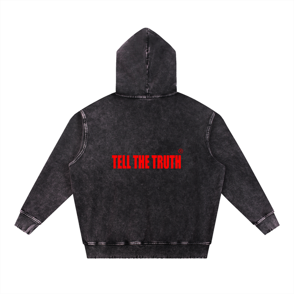 Tell The Truth Hand-Frayed Heavyweight  Hoodie