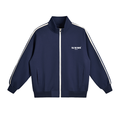 Tell The Truth Side-Stripe Stand Collar  Jacket