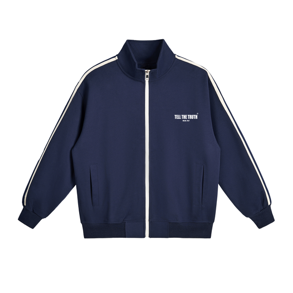 Tell The Truth Side-Stripe Stand Collar  Jacket