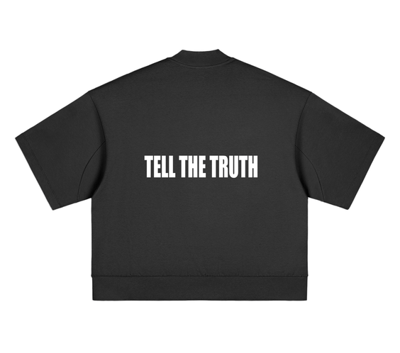 Tell The Truth Heavyweight Oversized Mock Neck T-Shirt