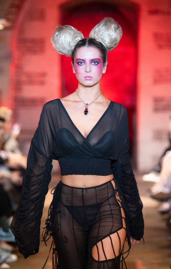 Tell The Truth Mesh Tube Top