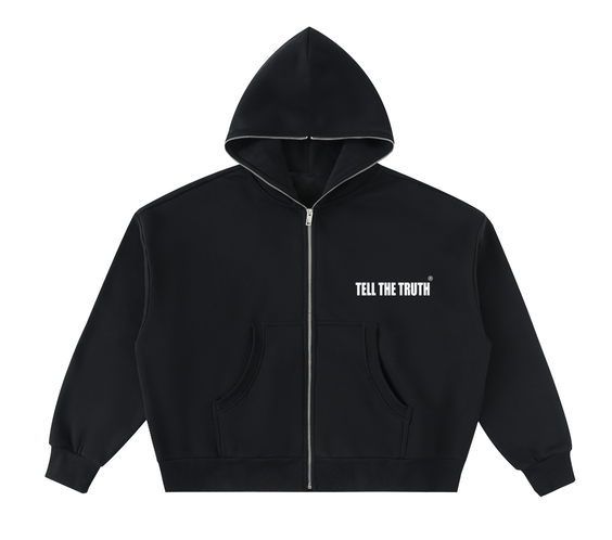 Tell The Truth Full-Zip Boxy Hoodie