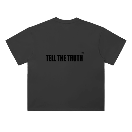 TELL THE TRUTH  Drop Shoulder Cotton T-Shirt