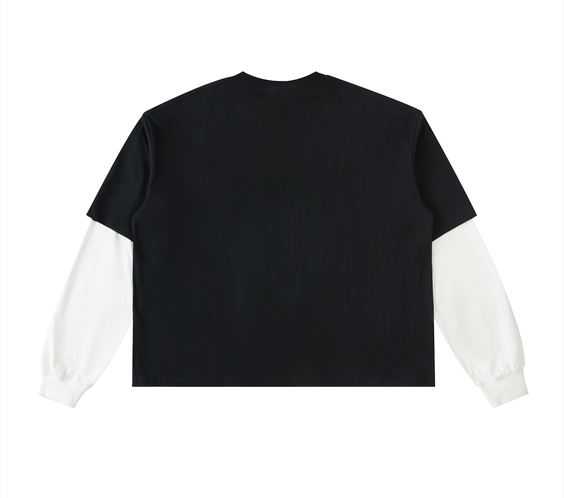 TELL THE TRUTH Contrast Sleeve Cotton T-Shirt