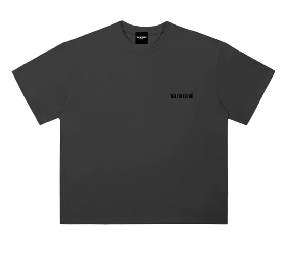 TELL THE TRUTH  Drop Shoulder Cotton T-Shirt