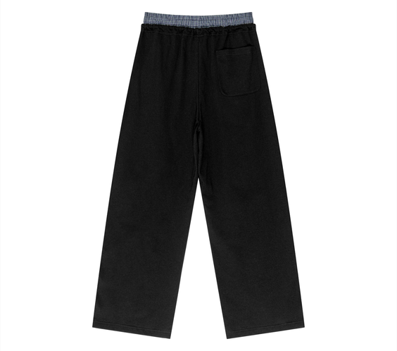 Tell The Truth Milan Plaid Contrast Waist Pants