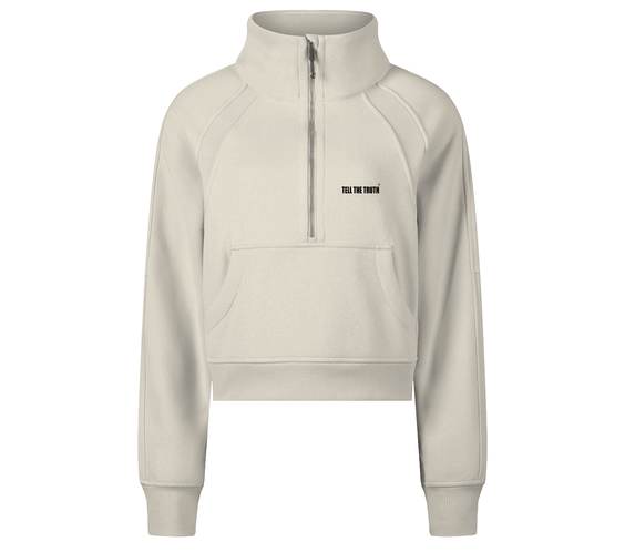 Women's Tell The Truth Cropped Half-Zip Sweatshirt