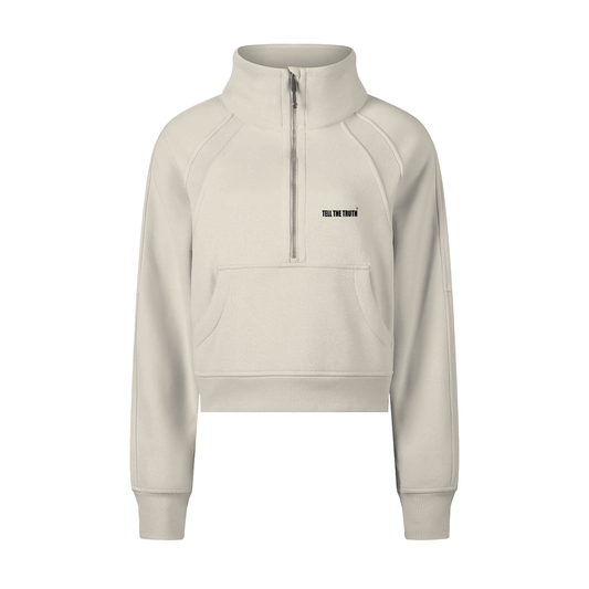 Women's Tell The Truth Cropped Half-Zip Sweatshirt