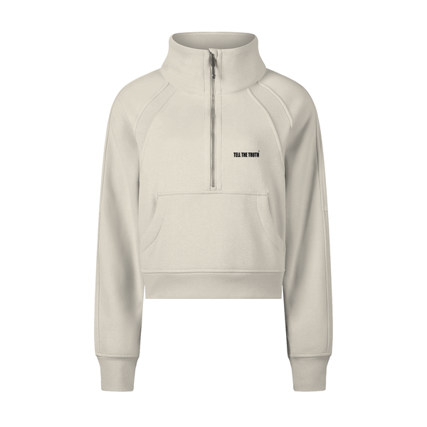 Women's Tell The Truth Cropped Half-Zip Sweatshirt