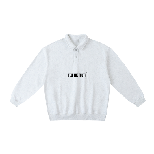 TELL THE TRUTH Heavyweight Polo-Collar Sweatshirt