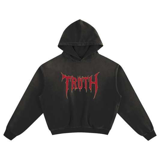 TELL THE TRUTH Sun-Faded Oversized Hoodie