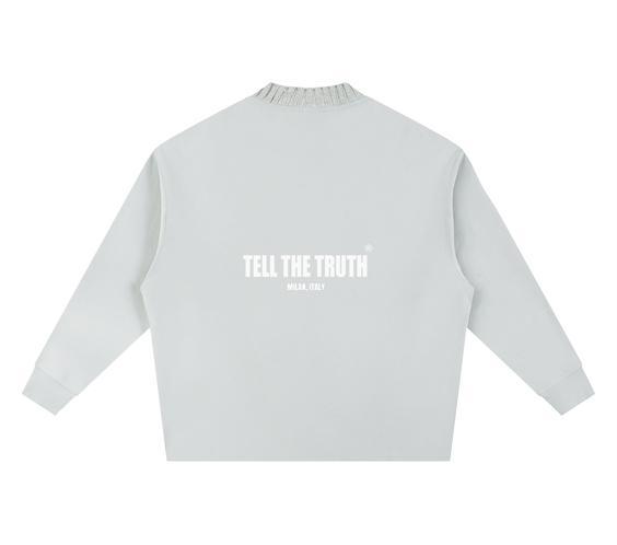 Tell The Truth Knitted Round Neck Oversize Sweatshirt