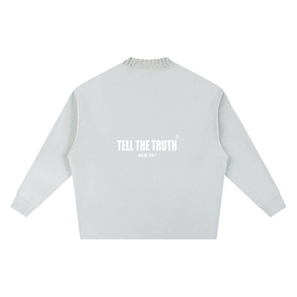 Tell The Truth Knitted Round Neck Oversize Sweatshirt