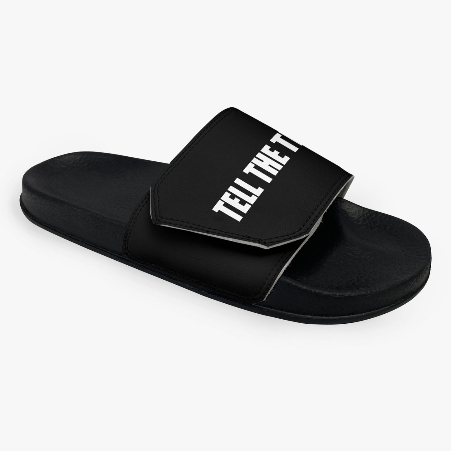 TELL THE TRUTH LEATHER VELCRO SLIDES