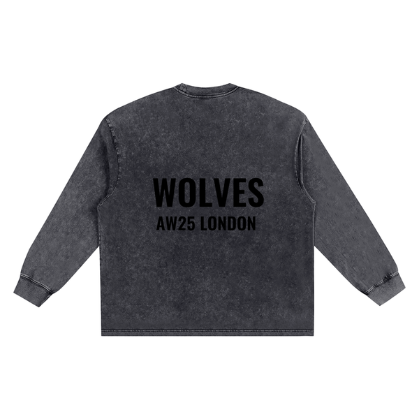 Tell The Truth Snow Washed Oversized Long Sleeve T-Shirt