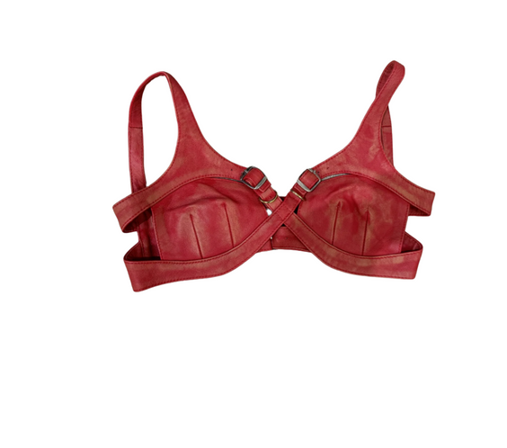 Blood Moon Leather Bra Top
