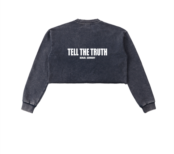 Berlin Snow Washed Cropped Sweatshirt