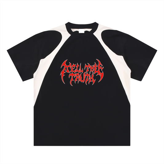 TELL THE TRUTH Panel Cotton T-Shirt