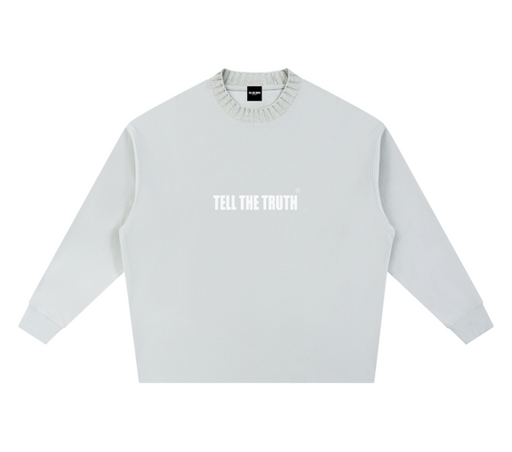 Tell The Truth Knitted Round Neck Oversize Sweatshirt