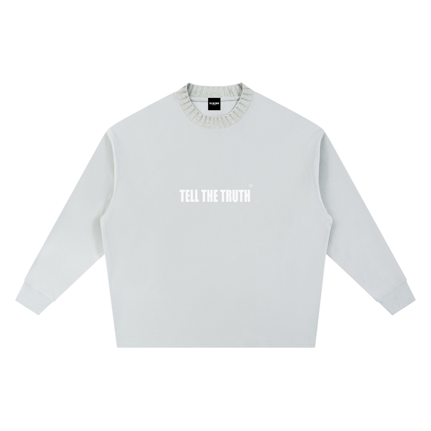 Tell The Truth Knitted Round Neck Oversize Sweatshirt