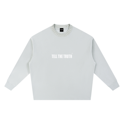 Tell The Truth Knitted Round Neck Oversize Sweatshirt