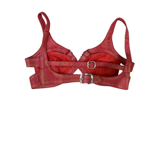 Blood Moon Leather Bra Top