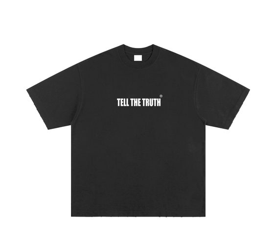TELL THE TRUTH  Hand-frayed T-Shirt