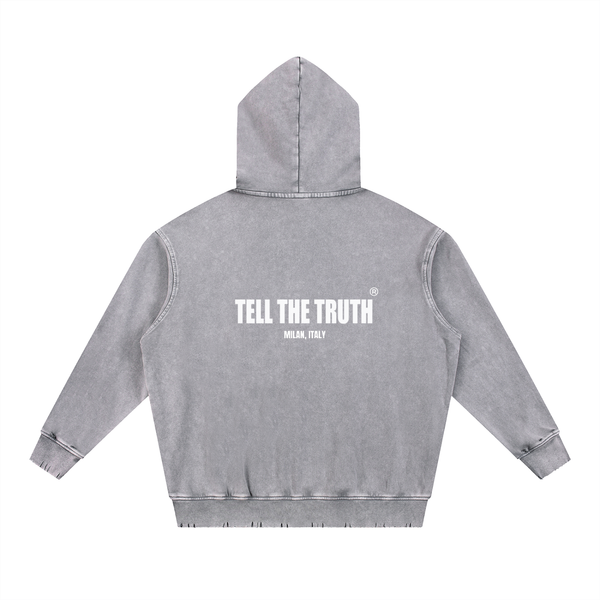 Tell The Truth Hand-Frayed Heavyweight  Hoodie