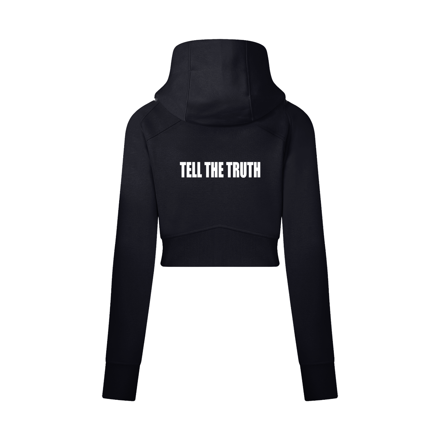 TELL THE TRUTH FEMME Cropped Zip-Through Hoodie