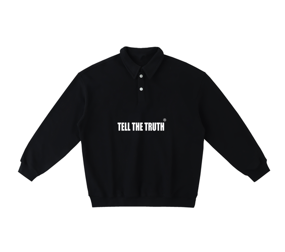 Tell The Truth Heavyweight Polo-Collar Sweatshirt